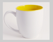 Tasse mug extra BIG mit werbeaufdruck gelb gelber