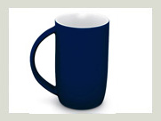 Trendy dunkelblau becher-logo-bedrucken
