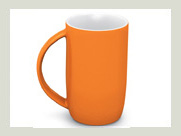 Trendy orange tasse becher logo bedrucken