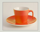 Y03-Elegant-tasse-orange-weiss--orangene-Untertasse-Unterteller