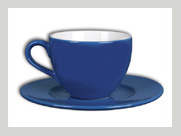 tasse mit untertasse blau