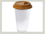 Coffee To Go Becher  brauner deckel