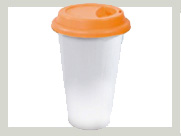 Coffee To Go Becher  deckel orange